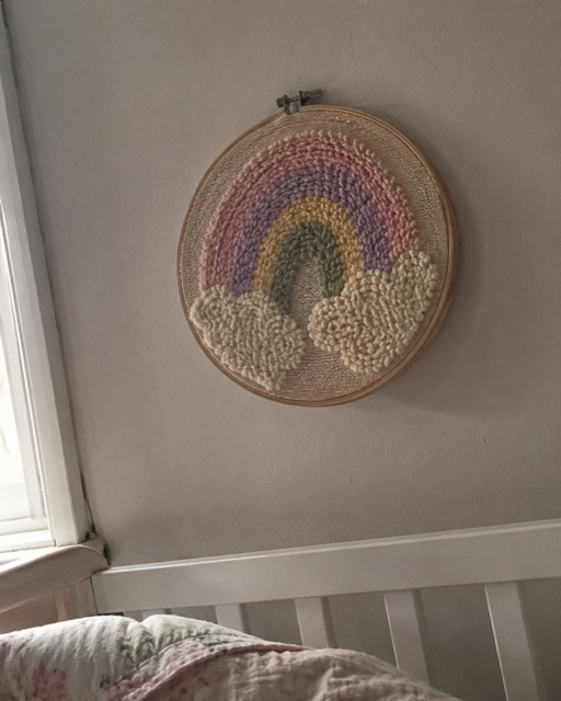 Punch needle nursery piece